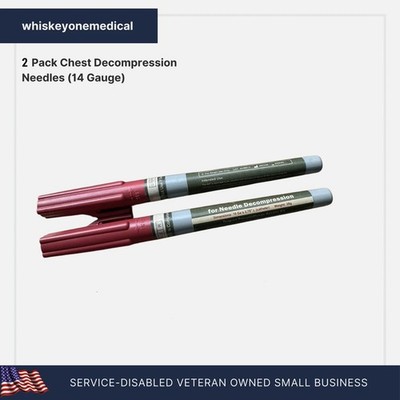 2 Pack- Chest Decompression Needles (14 Gauge)