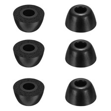 6Pcs Memory Foam Earbud Tips 5mm/0.2" Medium Ear Bud Tips, Black