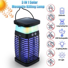 Large Solar USB Bug Zapper Fly Insect Mosquito Zapper Outdoor Smart Trap Lamp