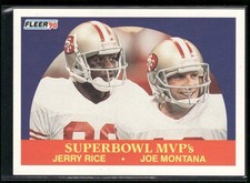 1990 Fleer #397 Superbowl MVP's (Jerry Rice / Joe Montana)