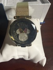 Disney Minnie Mouse Watch Womens 34mm Case Quartz 100 Years In Box