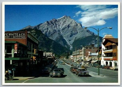 Banff Avenue, Alberta B.C. Canada - Rockies, Stores Postcard