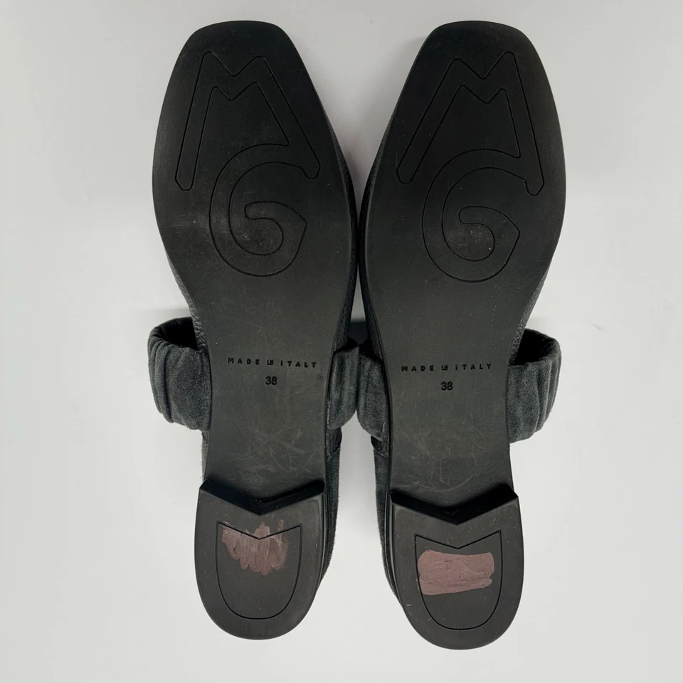 M. Gemi Mary Jane Ballet Pisos Gris Mujer Talla 38 Cuero Gamuza Puntera Cuadrada Informal Foto 4 de 4