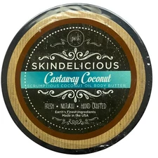 Skindelicious Castaway Coconut Body Butter 8oz  Fresh Natural Moisturizer * New