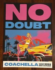 No Doubt Coachella 2024  Poster Gwen Stefani Matt Taylor Concert Limited /330