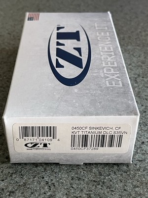 Zero Tolerance 0450CF, SINKEVICH, CF KVT TITANIUM DLC S35VN (NEW IN BOX)