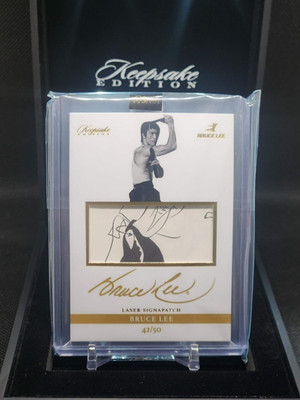 2024 Keepsake Bruce Lee 50th Series 2 Laser Signapatch Book Relic #'D 42/50