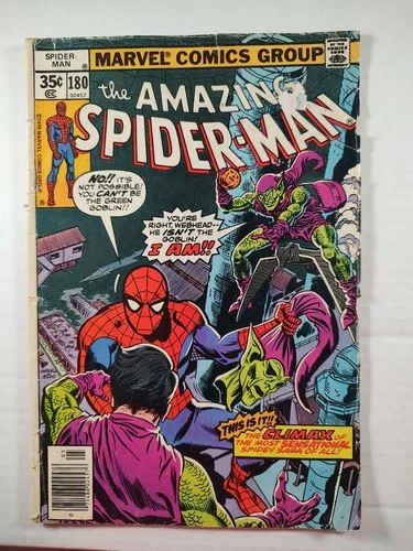 Amazing Spider-Man #180, GD+, Marvel Comics 1978, Green Goblin, Run Filler