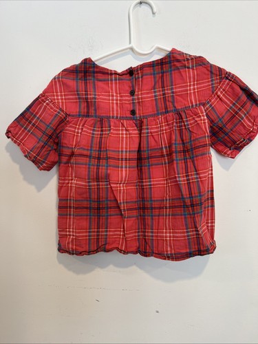 J. Crew Girls Plaid Loose fitting blouse size 10 - Picture 2 of 2