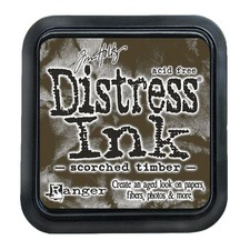 Tim Holtz Ranger Distress Ink Pad-Scorched Timber, 3 x 3 inch