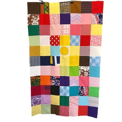 Vintage Unbranded Patchwork Quilt Top Panel Cottagecore Grandmacore Colorful Art