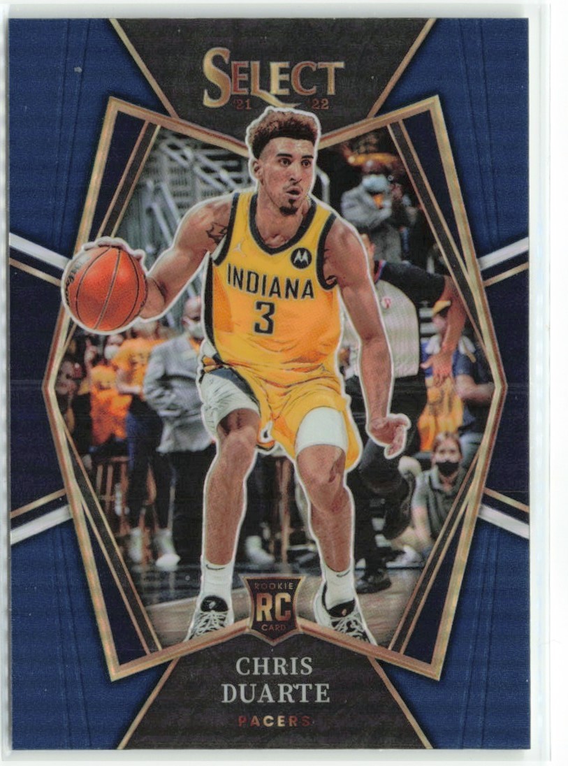 Chris Duarte 2021-22 Panini Select Blue Prizm Premier Level Indiana Pacers #146