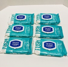 Nice 'N Clean Flushable Wipes Aloe  Vitamin E 6 Packs of 42 Ct