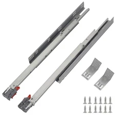 Undermount Drawer Slides 21 inch (1 Pair), Full Extension Soft Close Conceale...
