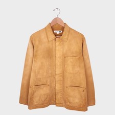 J.W. ANDERSON x UNIQLO Men's Washed Brown Embroidered Logo Chore Jacket - M