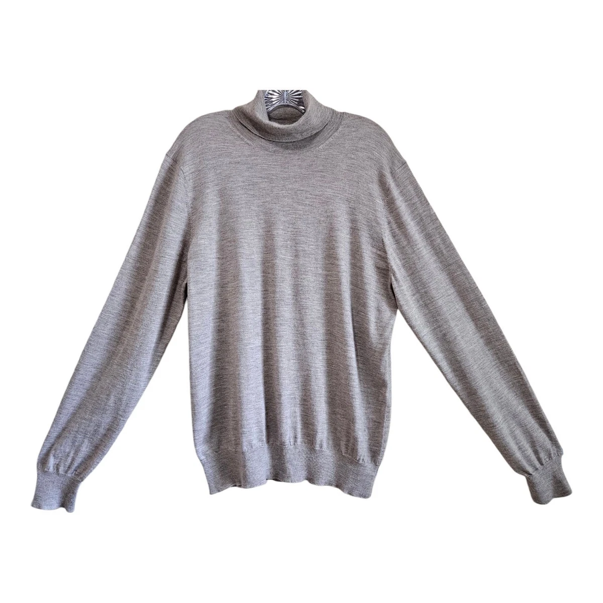 Pull En Cachemire Saks Fifth Avenue - Manches 3/4, Col Roulé Marron - Taille M - Occasion Très Bon état