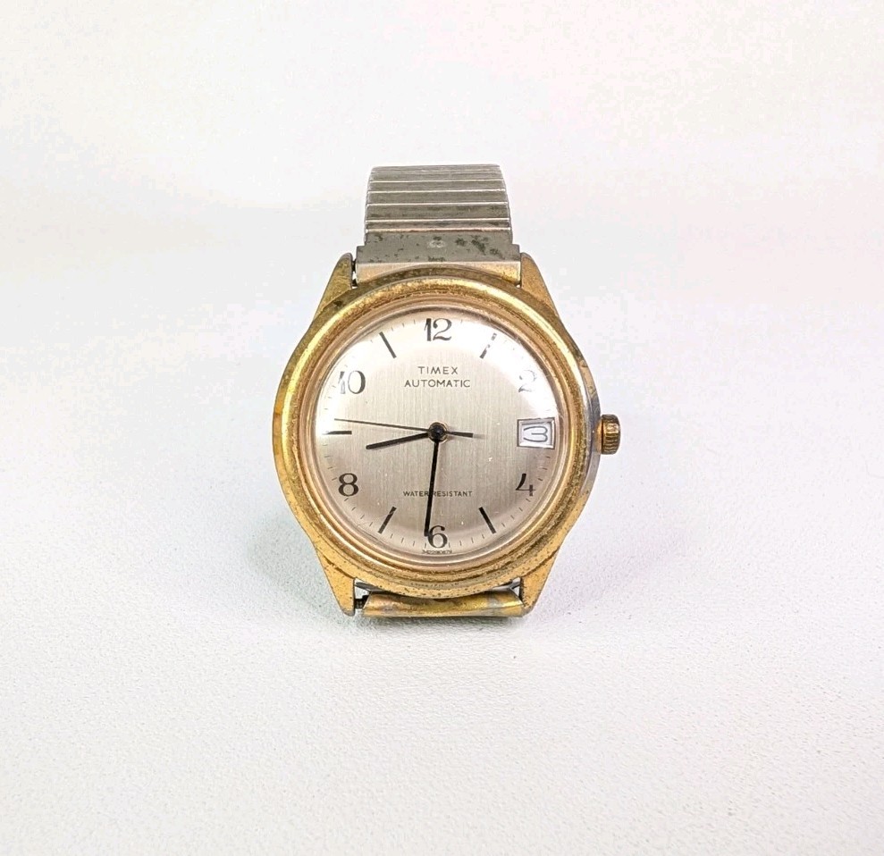 Vintage 1979 Timex Viscount Series Date Calendar Automatic Gold