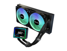 ASRock AIO Challenger 240 Digital 27mm radiator, 3" Digital Display w/ ARGB, ARG