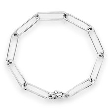 Sterling Silver Paperclip Chain Bracelet