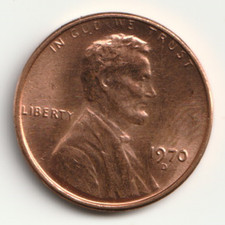 1970-D Lincoln Memorial Penny RD Error Floating Roof Faint FG One Cent Coin RARE