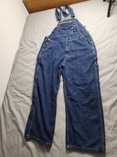 Berne Denim Bib Overalls Mens Size 42x30 Dark Wash Workwear Western Farm NWT