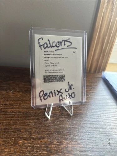 2024 Panini Select Michael Penix Jr. RK Signatures Blue Prizm RC /149 REDEMPTION