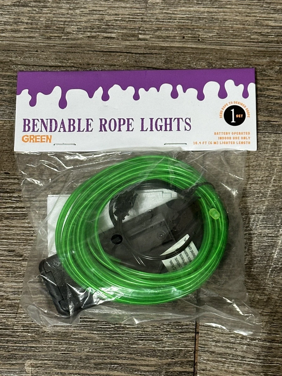 Target Bendable Rope Lights 1 Set Battery Operated Green Indoor Use New 16 Feet