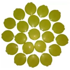 TUPPERWARE Mini Clamshell Pill Keeper Round Pocket Container Neon Set of 21 Pcs