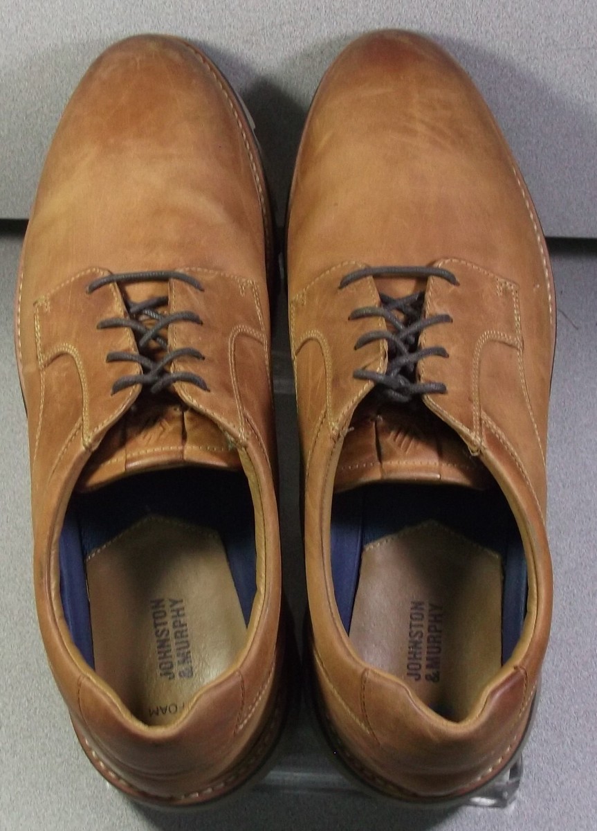 205586 PF50 BRAYDON MEN SHOE 12 M TAN NUBUCK LACE UP BY JOHNSTON