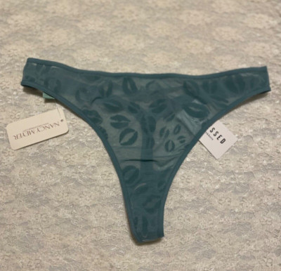 Marlies Dekkers Undressed Kissing You Thong L Dusty Turquoise Blue