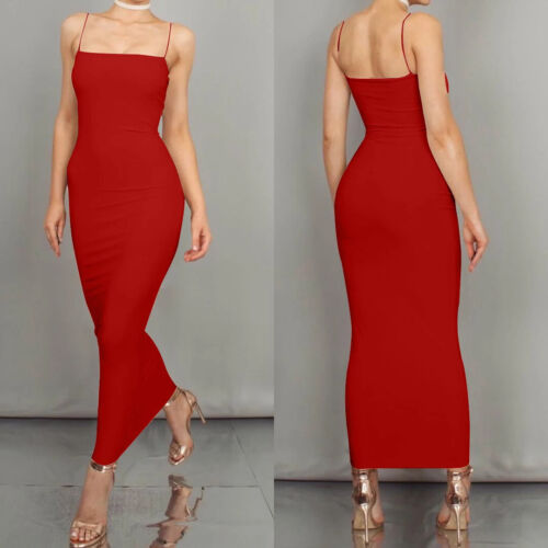 New Summer Women'S Dress Long Sling Dresses Club Sexy Suspender Dress New 2025