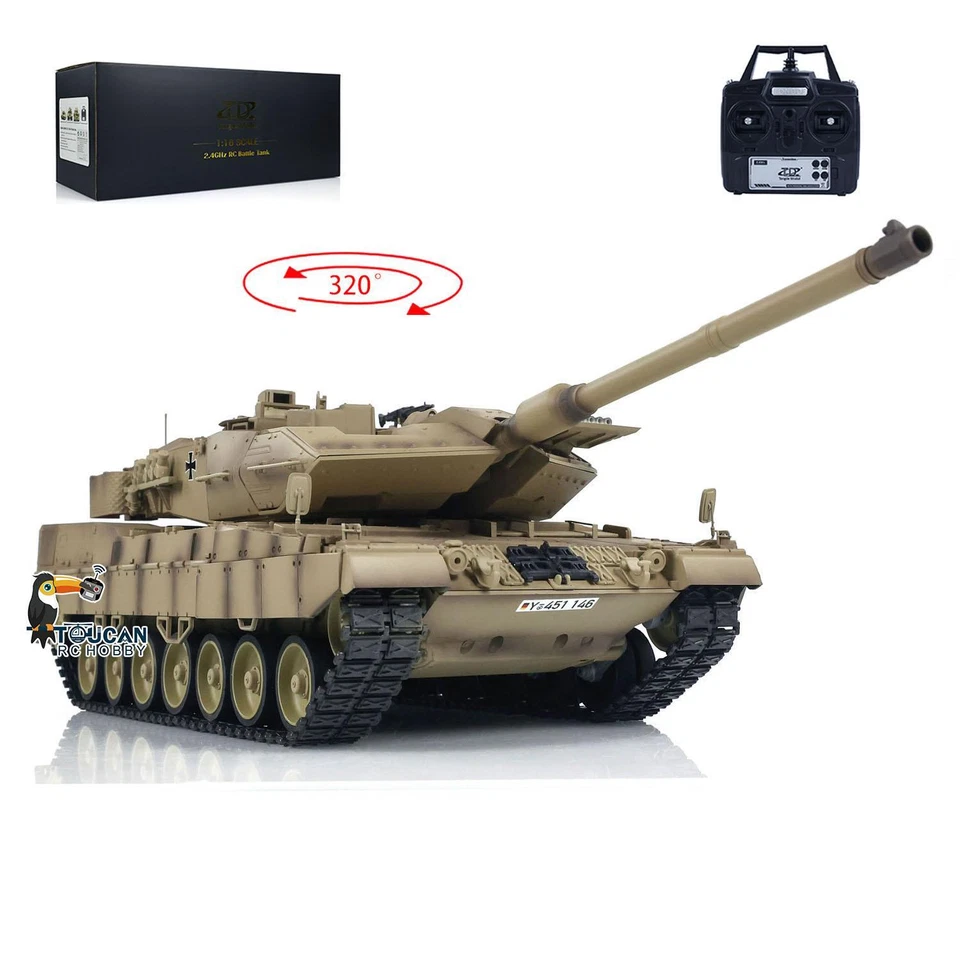 Tongde 1/16 RC Infrared Battle Tank German Leopard2A7 Electric Military Tanks - Image 2 of 4