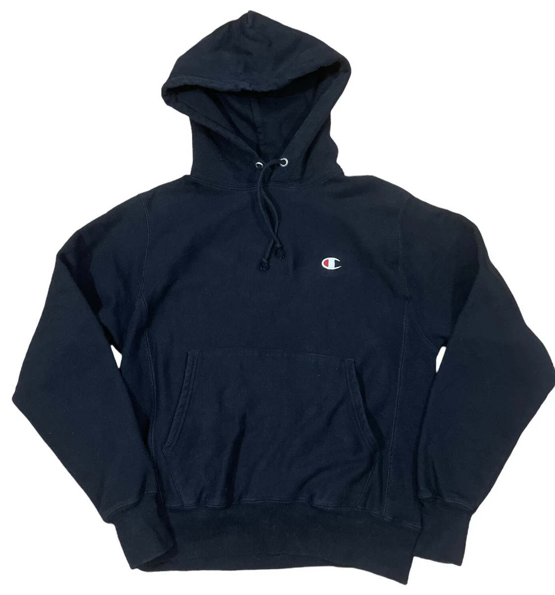 Navy champion top hoodie reverse weave