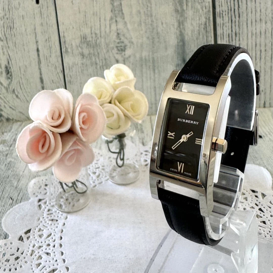 Burberry 14000L Analogico Quarzo Donna Batteria Sostituita Rettangolare Vintage 6088480