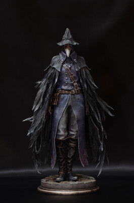Unassemble Scale 1/6 Unpainted Bloodborne Raven Hunter Resin Model