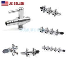 Aquarium Stainless Steel Air Flow Splitter Pump Lever Valve for Tank 4mm 2 pcs