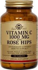 Solgar Vitamin C 1000mg with Rose Hips 100 Tablets