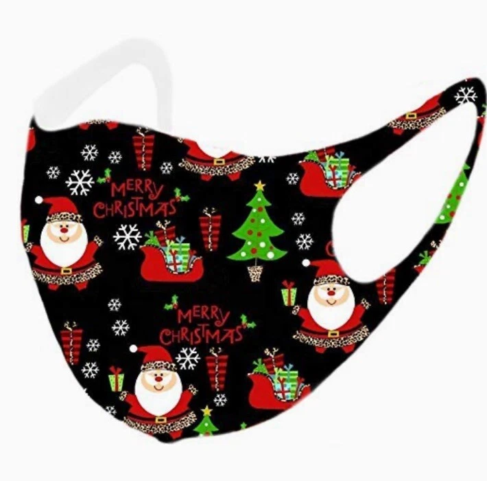 EYELOV Christmas Face Mask Covers Elastic Ear Loop Cover Face Adult Teen Kid 5pk - Image 4 of 4