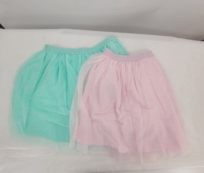 Spotted Zebra Girls TuTu Skirt Dance Play, Pack of 2, Pink & Mint, XXL (14-16)