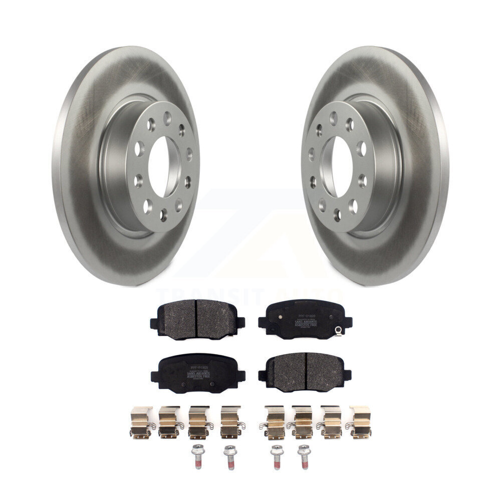 Coated Disc Brake Rotor  Semi-Metallic Pad Rear Kit For Jeep Renegade Fiat