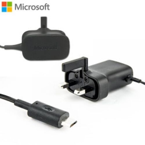 Genuine Microsoft AC-18x Micro USB Mains Charger UK 3-Pin Plug for Nokia Phones - Afbeelding 1 van 8