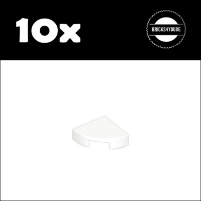 Lego    25269   Tile 1 x 1 Quarter   White / Weiss   10x   NEU