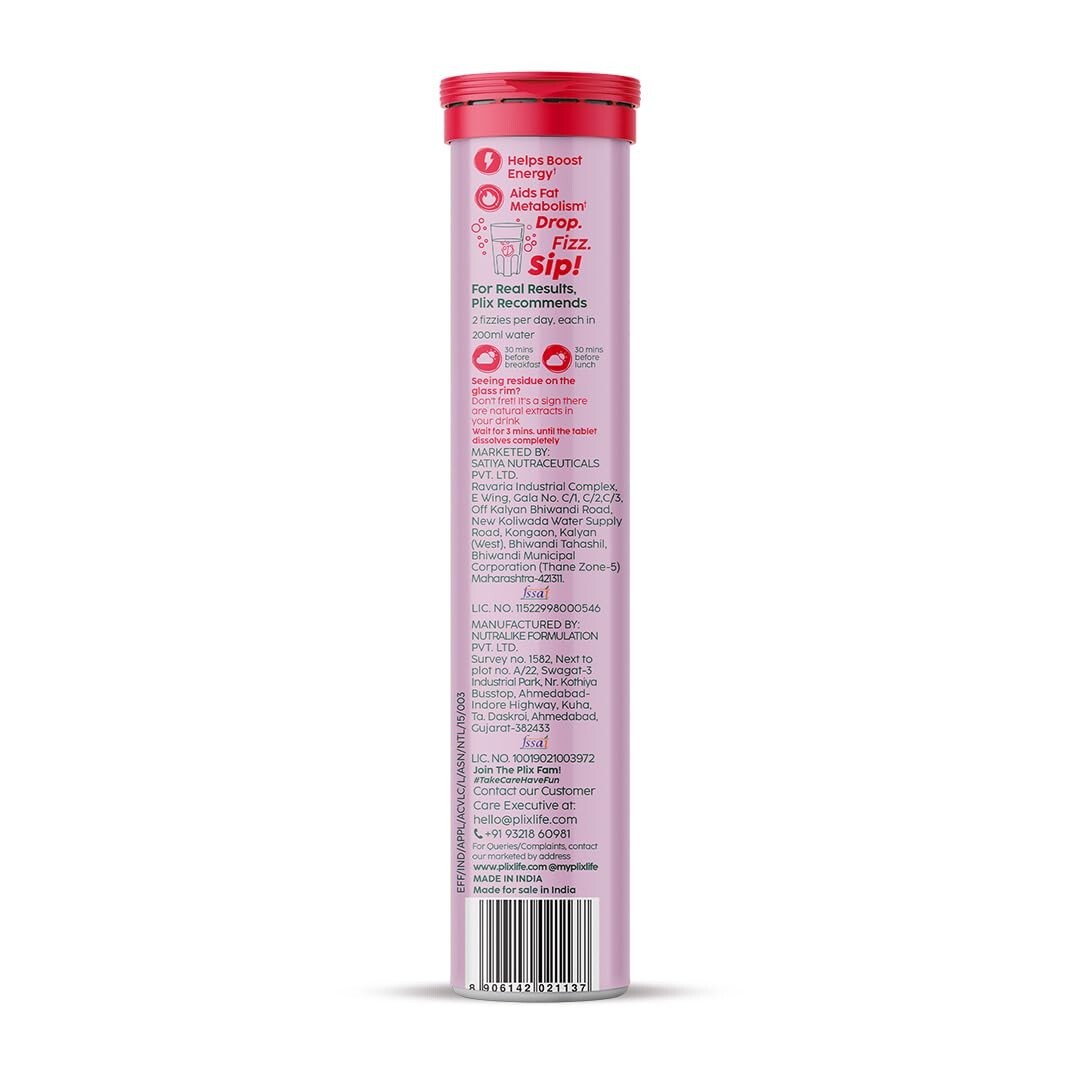plix l carnitine PLIX - L-Carnitine ACV boost metabolism (15 Tablets)- Pack Of 4 ( Apple )