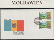 FDC First Day Cover UNICEF Flags of Nations Moldova