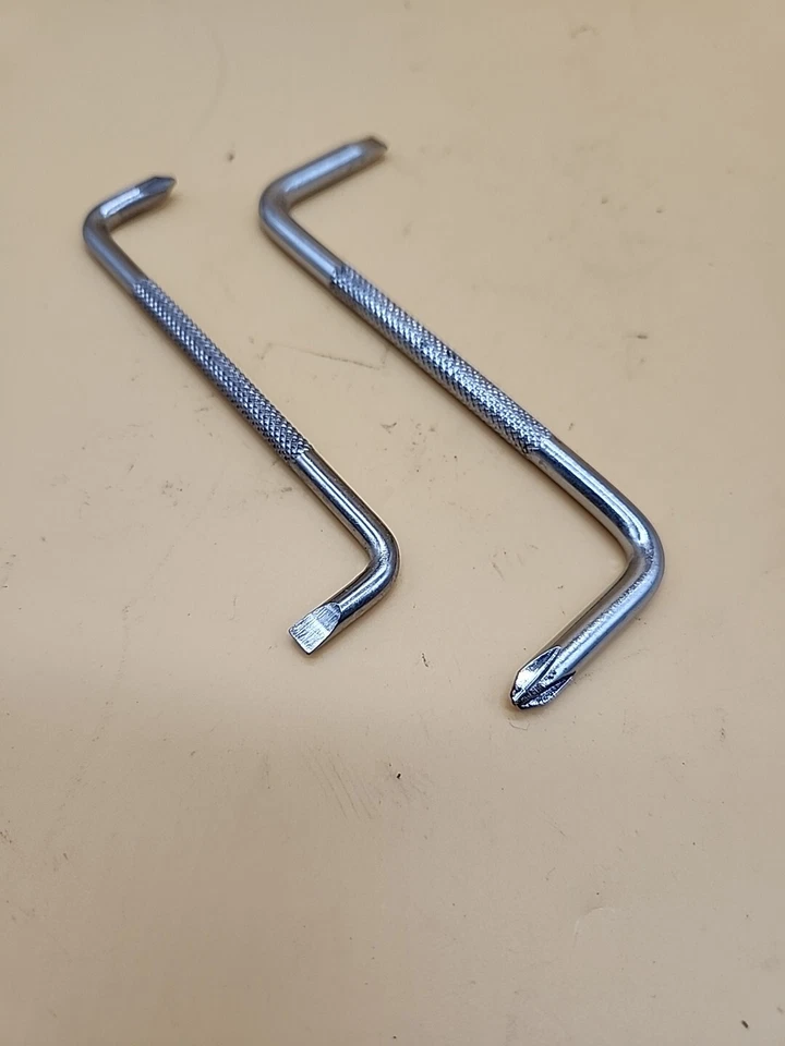  Phillips and Flat Offset Off-Set Screwdriver Tool Set Close Quarters Angled 2pc - Image 4 of 4