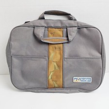 Kurgo Dog Pet Supplies Travel Zipper Bag Gray Brown With Dog Pattern
