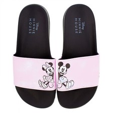 Minnie and Mickey Hanging Out Women's Flip Flop Slide Sandals Multi-Color