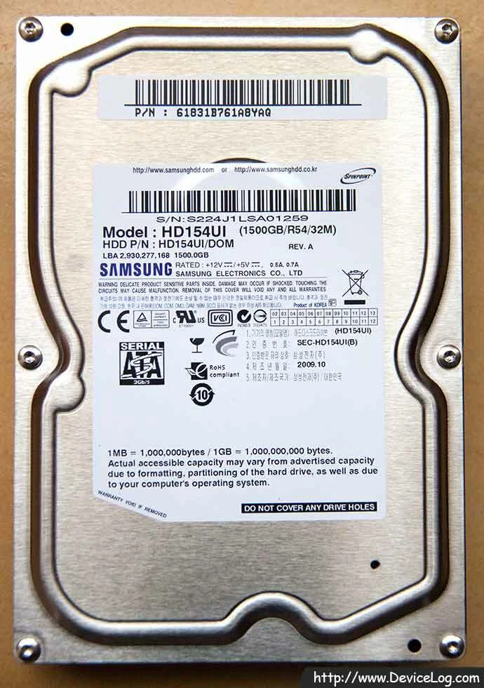 Samsung Spinpoint F2 1500GB 3.5