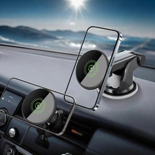 US 30W Magnetic Wireless Car Charger Phone Mount For Apple iPhone 16 Pro 15 14