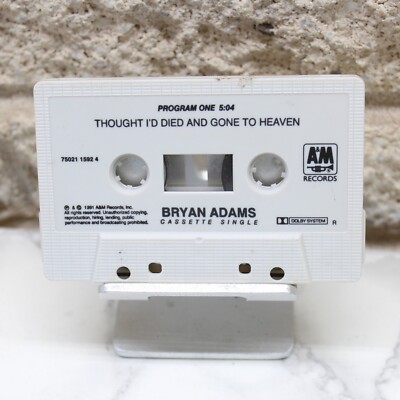 Bryan Adams Summer of 69 Live/Thought I'd Died and Gone To Heaven Cassette ONLY